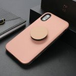 Wholesale iPhone Xs / X Pop Up Grip Stand Hybrid Case (Rose Gold)